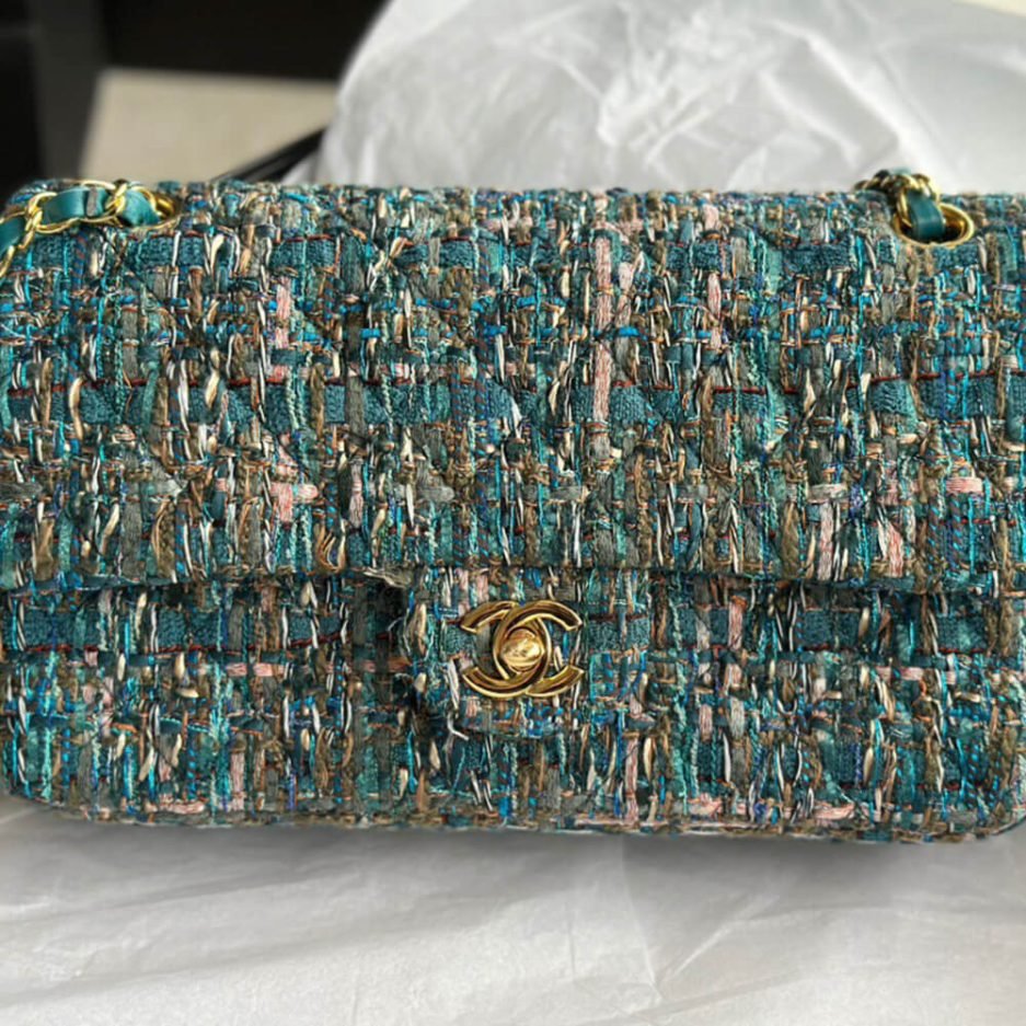 Chanel Tweed Medium Classic Flap Bag - Image 3