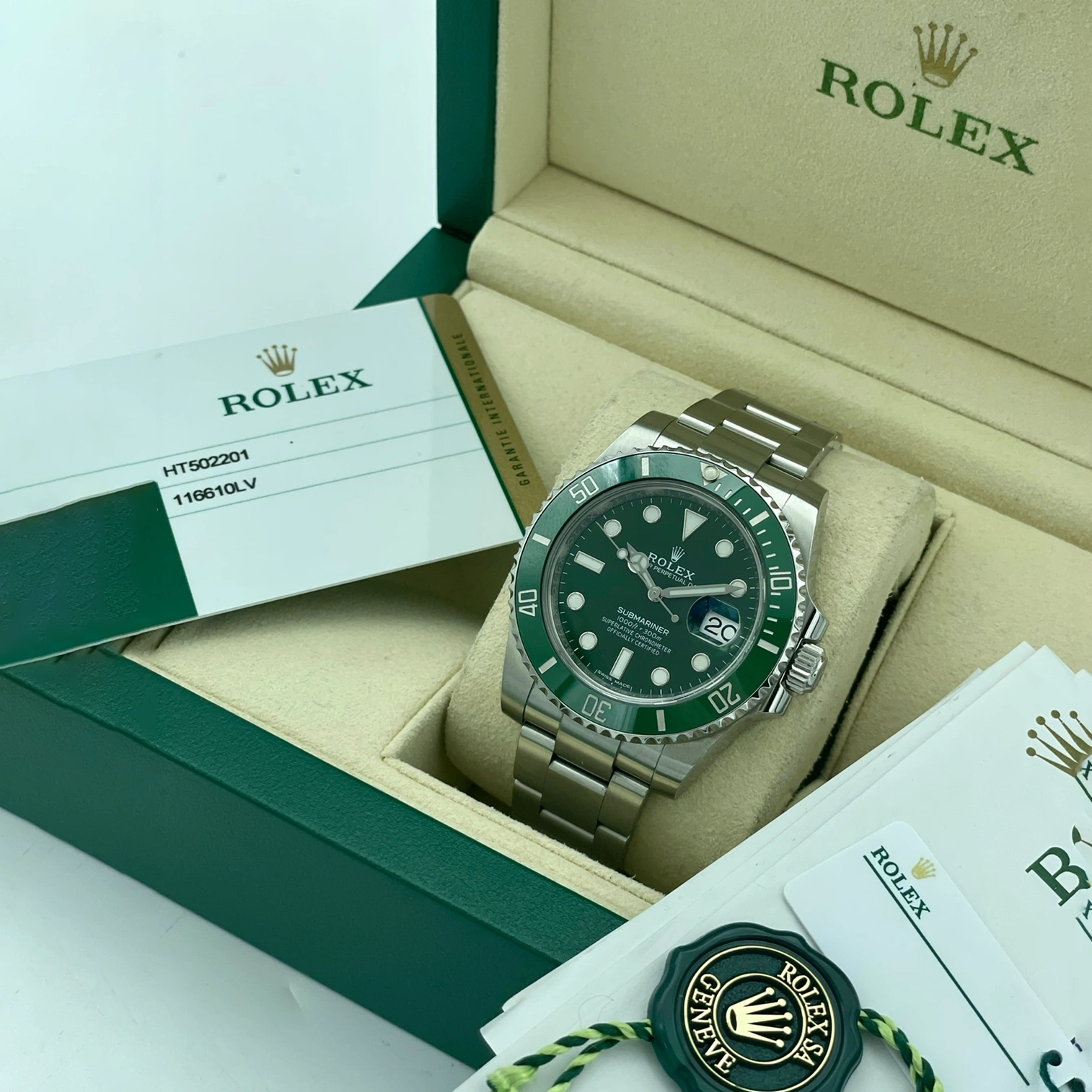 Rolex Submariner 116610LV-0002 Black Disk Watch (Green Water Ghost) - Image 7
