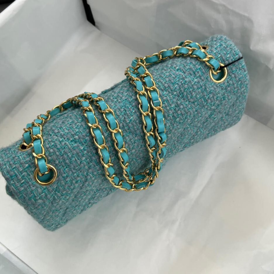 Chanel Tweed Medium Classic Flap Bag - Image 5