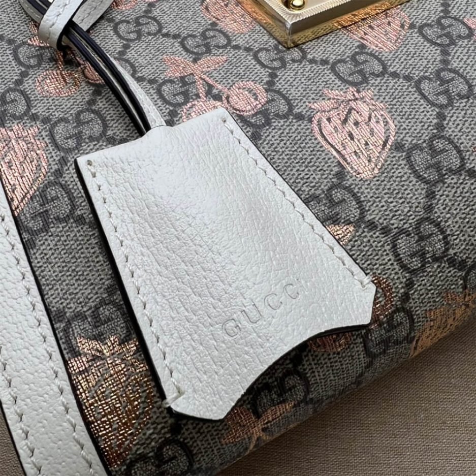 GG Padlock small berry tote bag - Image 6