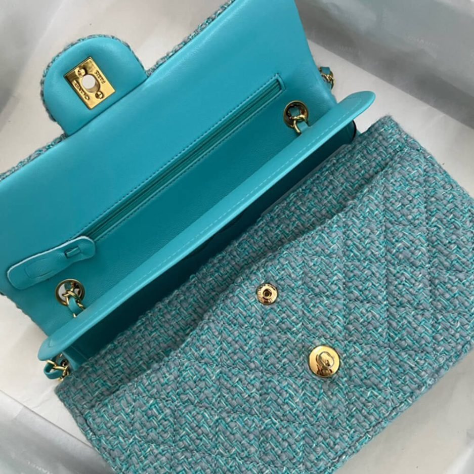 Chanel Tweed Medium Classic Flap Bag - Image 7