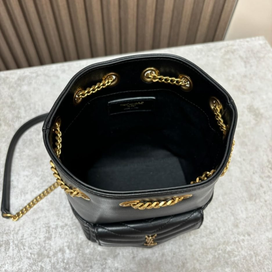 YSL Joe quilted lambskin mini bucket - Image 8