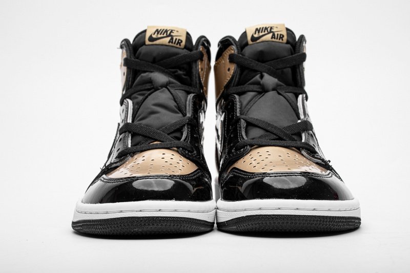PK God Batch Air Jordan 1 Retro High NRG Patent Gold Toe 861428-007 - Image 3