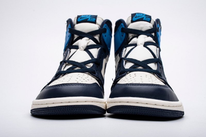PK God Batch Air Jordan 1 Retro High Obsidian UNC 555088-140 - Image 3