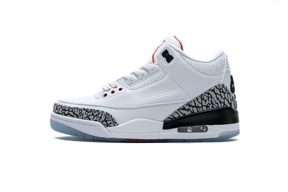 PK God Batch Air Jordan 3 Retro Free Throw Line White Cement 923096-101