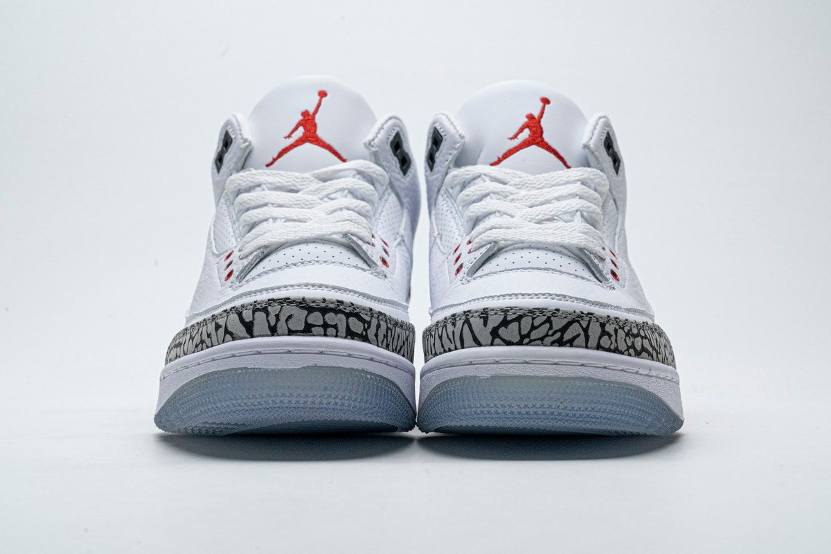 PK God Batch Air Jordan 3 Retro Free Throw Line White Cement 923096-101 - Image 3