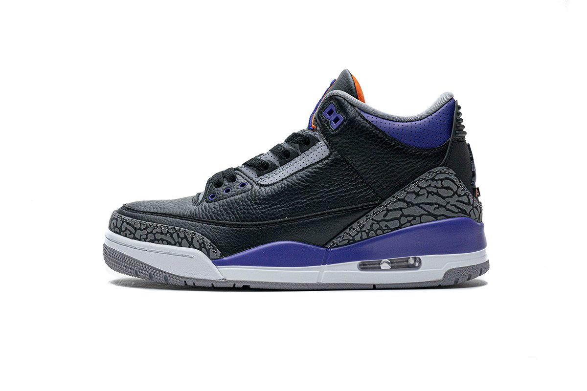 PK God Batch Air Jordan 3 Retro Black Court Purple CT8532-050