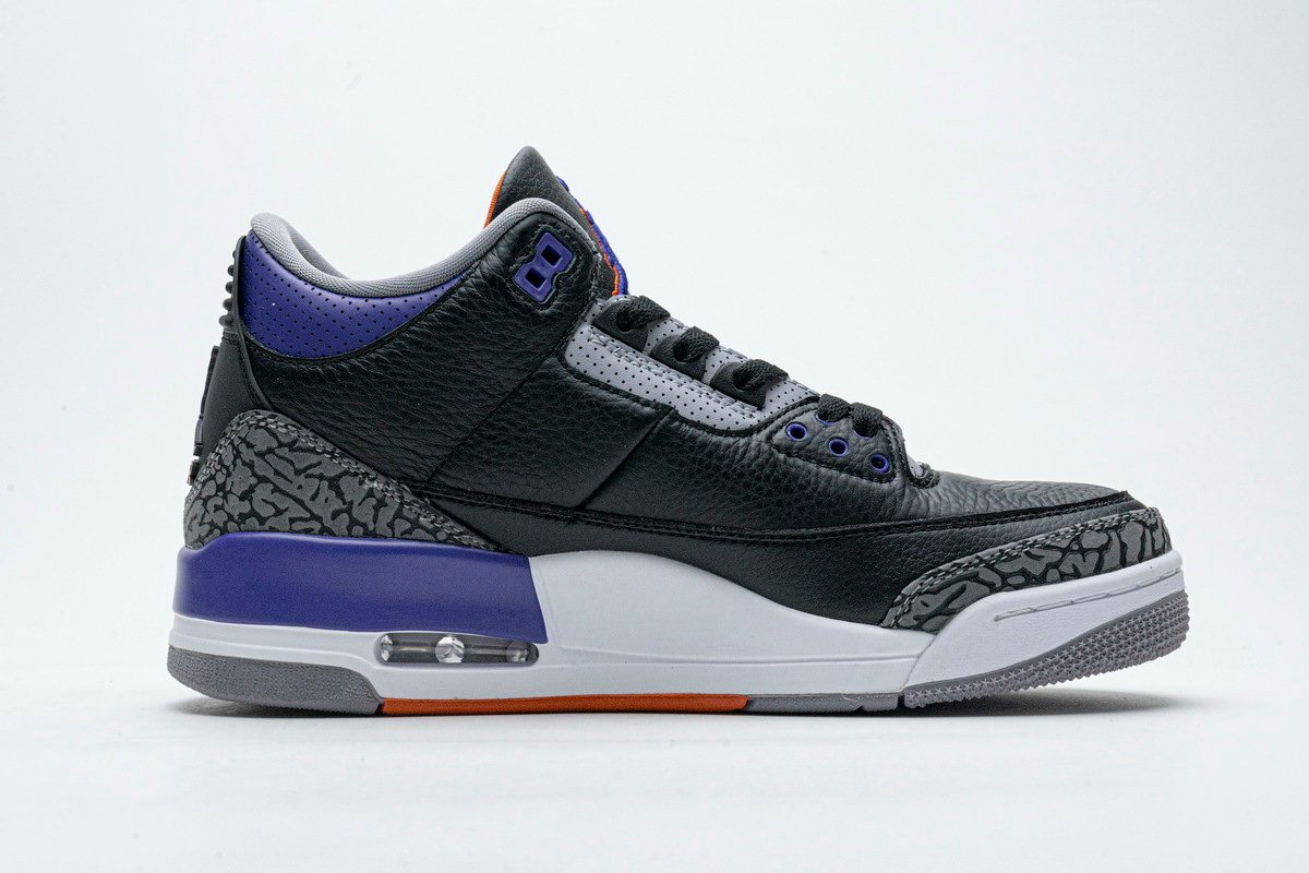 PK God Batch Air Jordan 3 Retro Black Court Purple CT8532-050 - Image 2