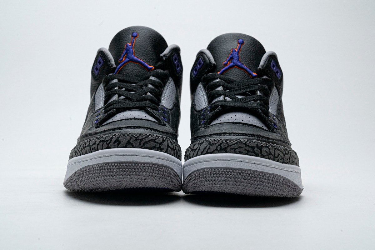 PK God Batch Air Jordan 3 Retro Black Court Purple CT8532-050 - Image 3