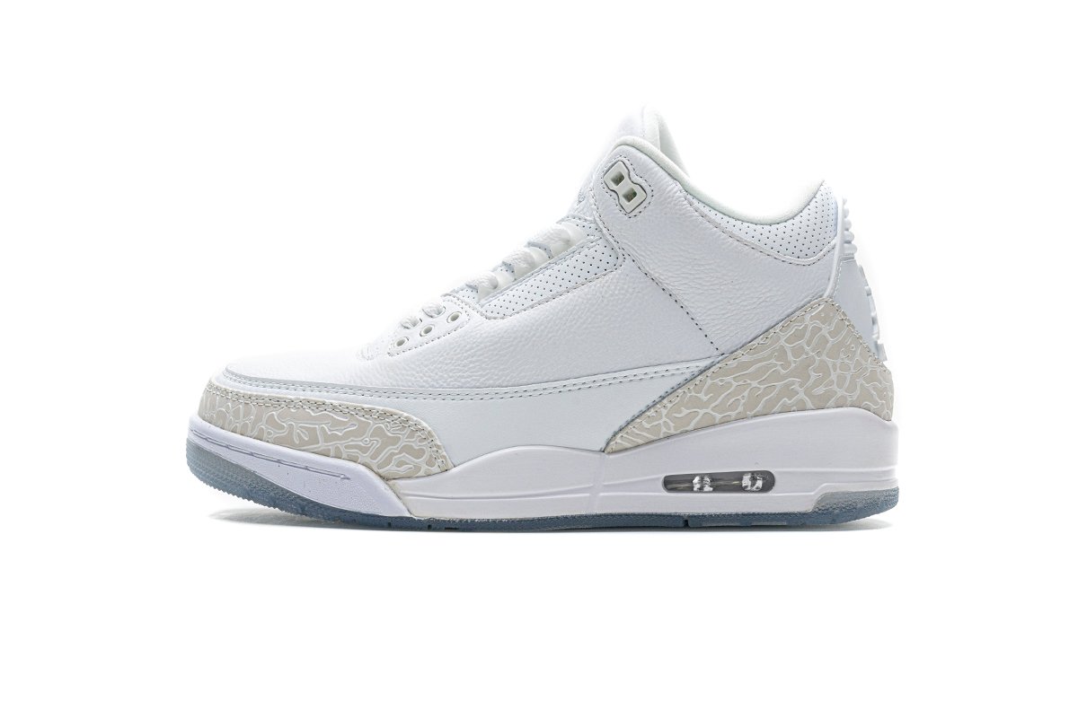 PK God Air Batch Jordan 3 Retro Pure White 136064-111
