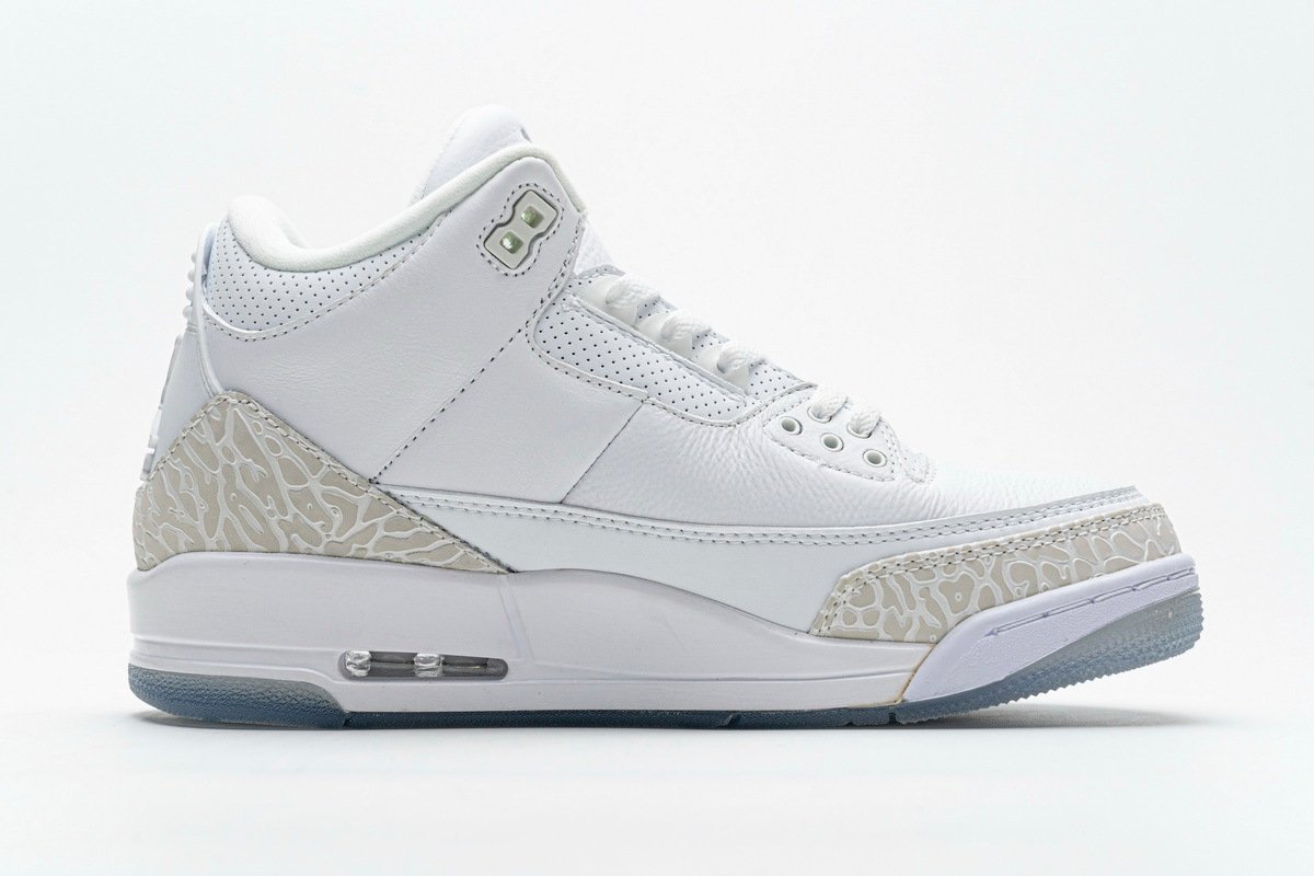 PK God Air Batch Jordan 3 Retro Pure White 136064-111 - Image 2