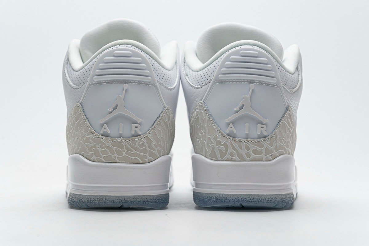 PK God Air Batch Jordan 3 Retro Pure White 136064-111 - Image 4