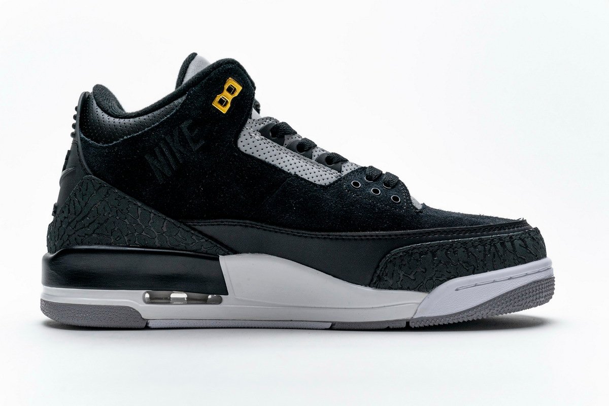PK God Batch Air Jordan 3 Retro Tinker Black Cement Gold CK4348-007 - Image 2