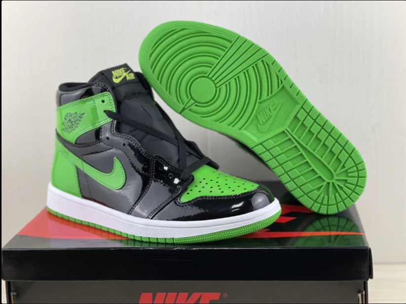 PK God Batch Air Jordan 1 high patent black green