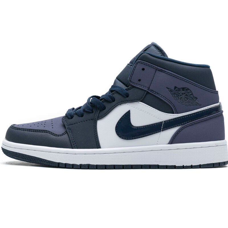 PKstockx Air Jordan 1 Mid Obsidian Sanded Purple 554724-445