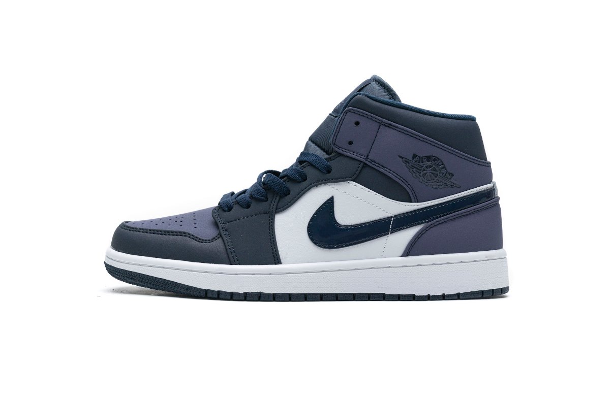 PKstockx Air Jordan 1 Mid Obsidian Sanded Purple 554724-445