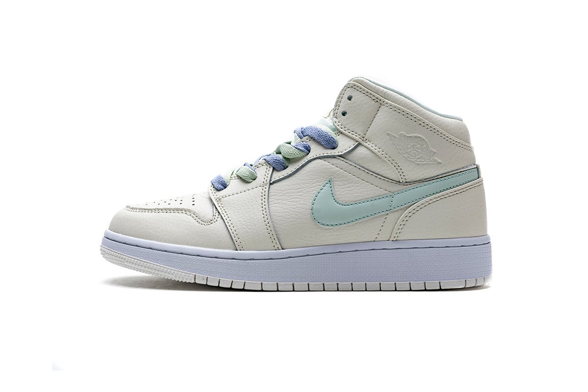PKstockx Air Jordan 1 Mid Multi-Color Swoosh Phantom (GS) 555112-035