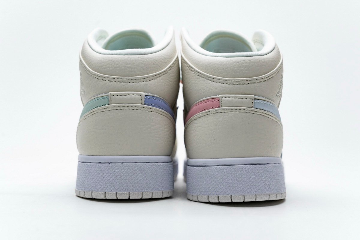PKstockx Air Jordan 1 Mid Multi-Color Swoosh Phantom (GS) 555112-035 - Image 4
