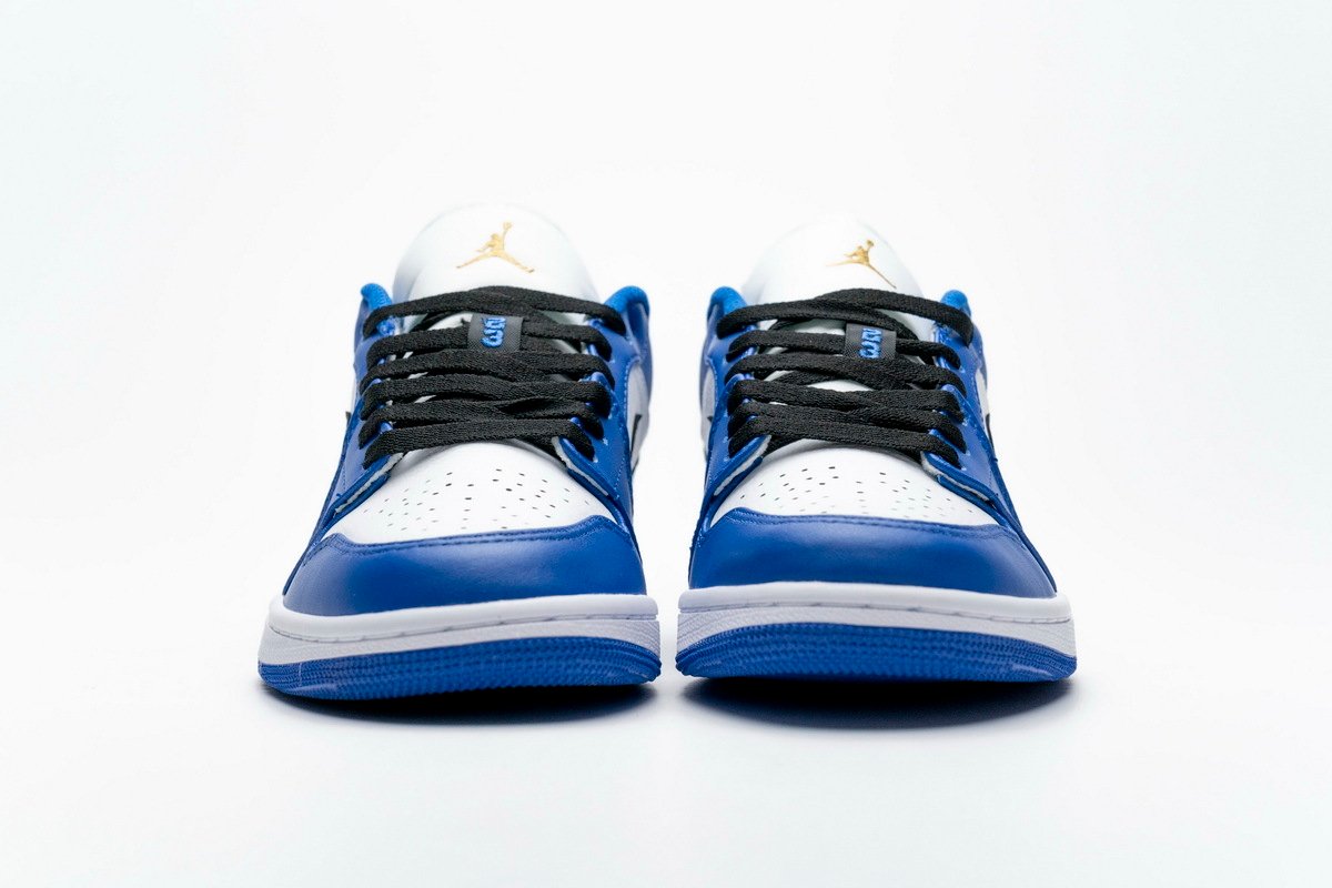 PKstockx Air Jordan 1 Low Hyper Royal Orange Peel 553558-401 - Image 3