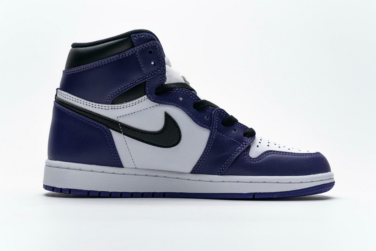 PK God Batch Air Jordan 1 Retro High Court Purple White 555088-500 - Image 2
