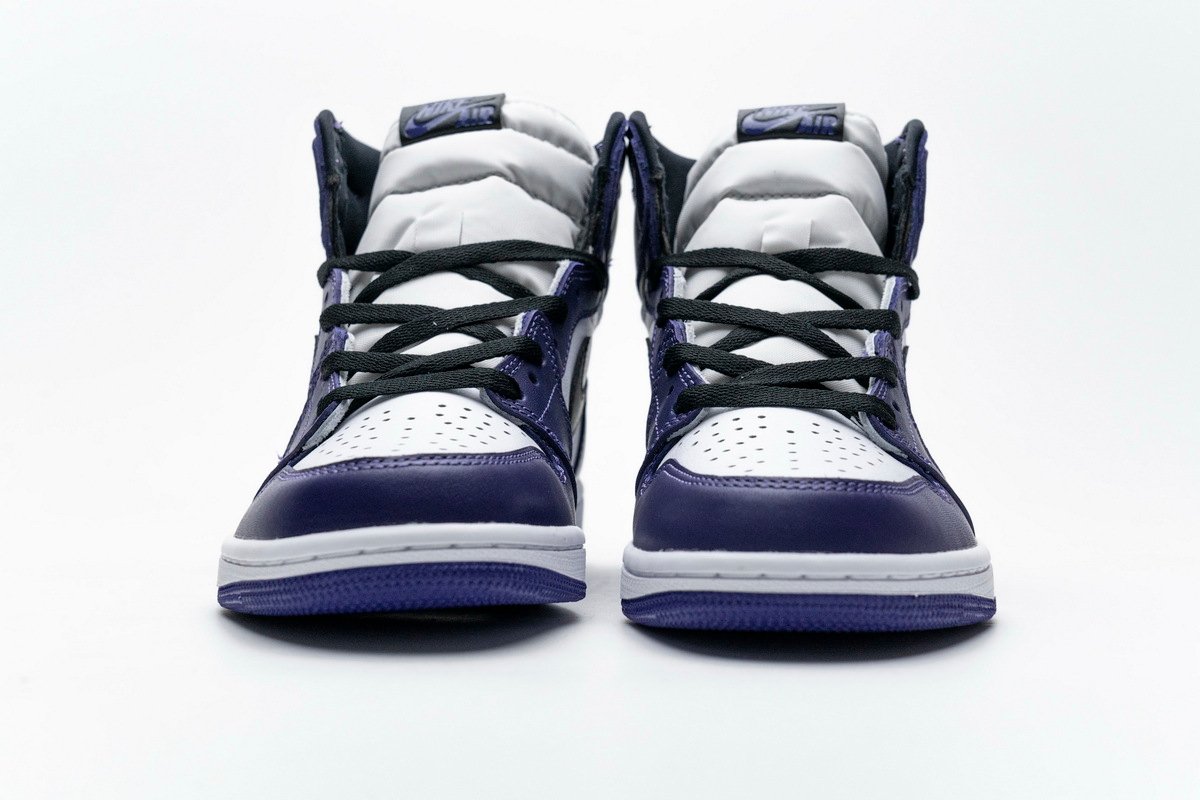 PK God Batch Air Jordan 1 Retro High Court Purple White 555088-500 - Image 3