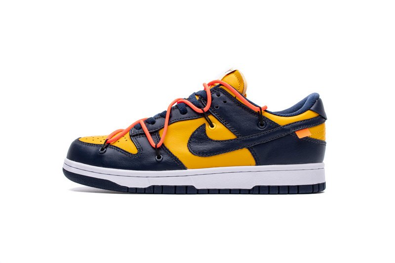LJR Batch Nike Dunk Low Off-White University Gold Midnight Navy CT0856-700