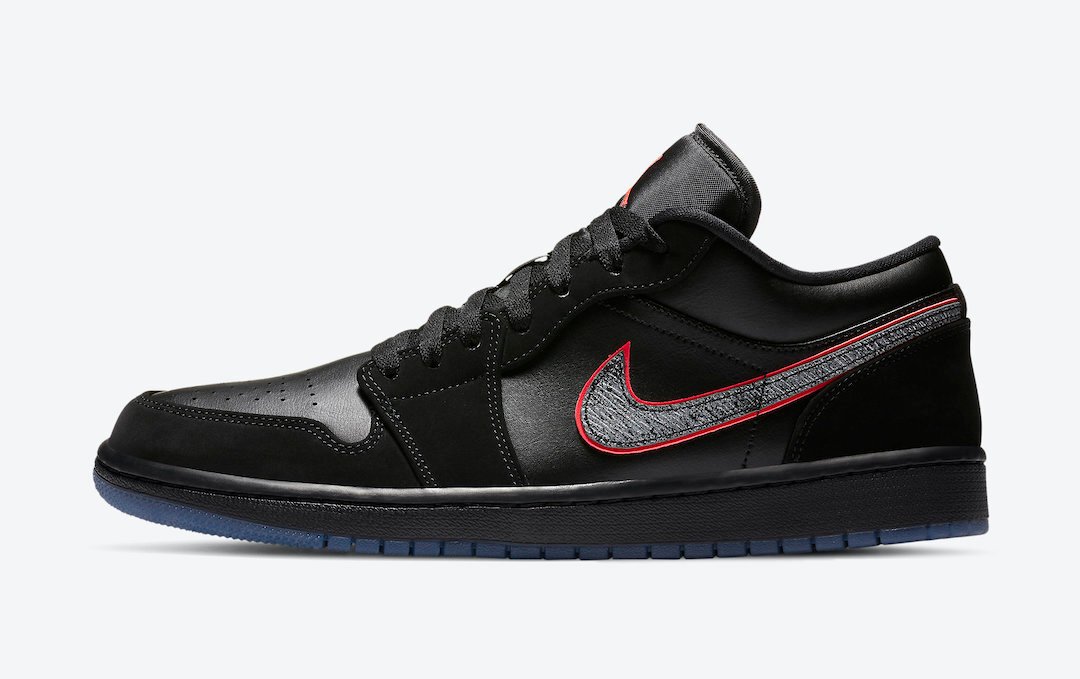 PKstockx Air Jordan 1 Low Black Red Orbit CK3022-006