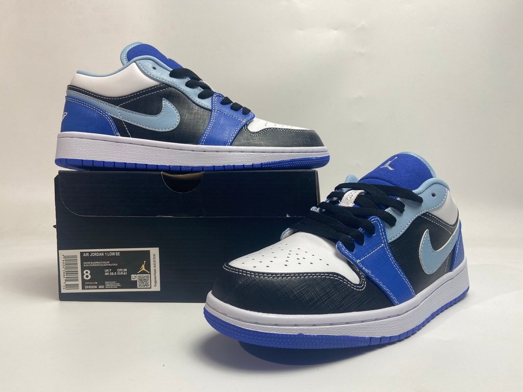 PKstockx Air Jordan 1 Low Black Blue White DH0206-400 - Image 3