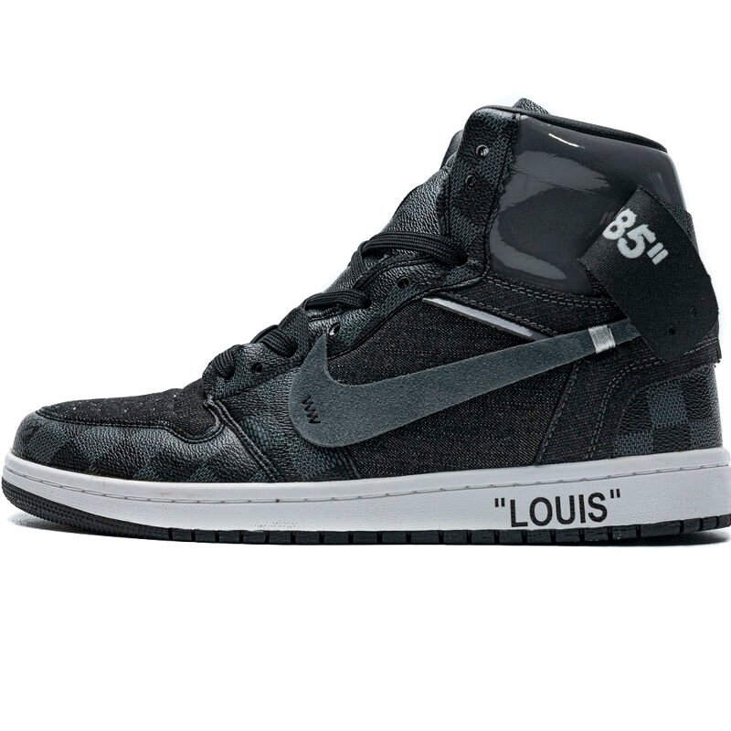 PK God Batch Air Jordan 1 High Grey X LOUIS VUITTON (regular Jordan shoe box)