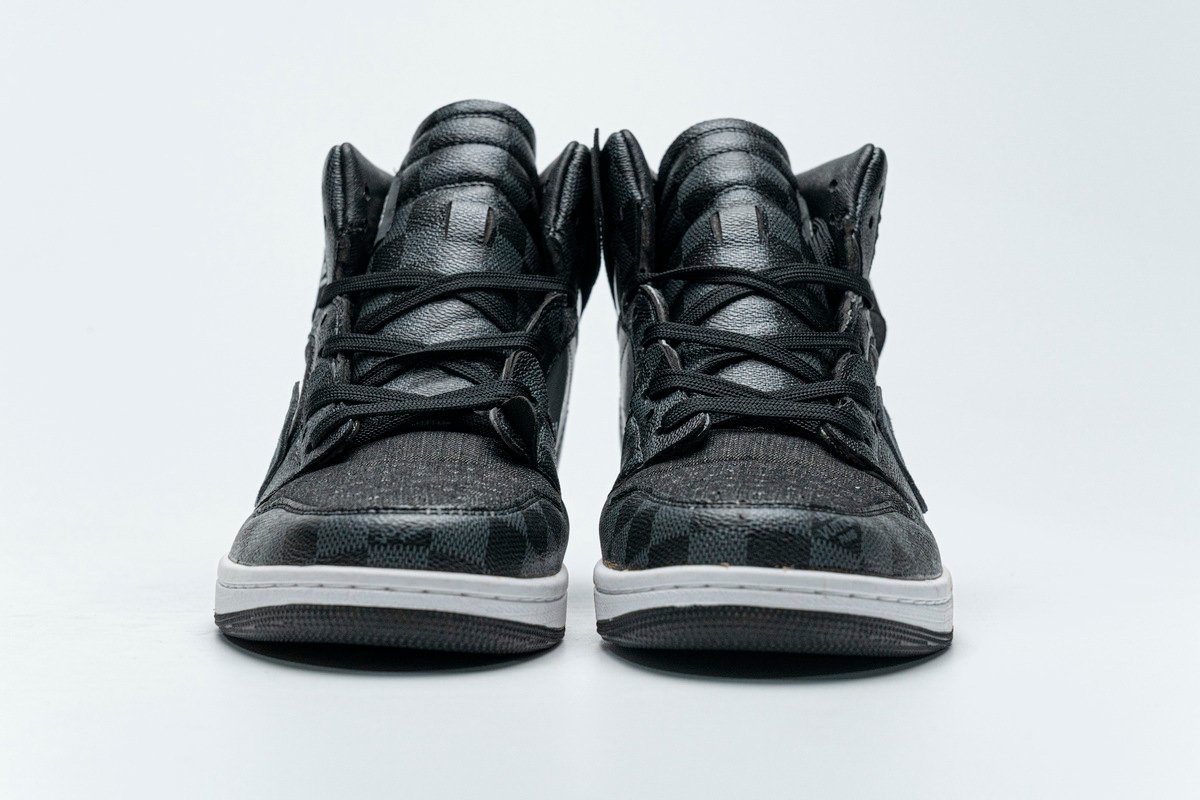 PK God Batch Air Jordan 1 High Grey X LOUIS VUITTON (regular Jordan shoe box) - Image 2