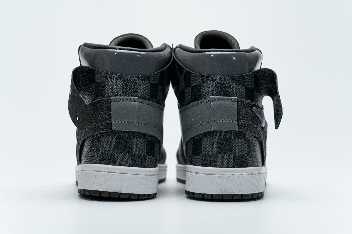 PK God Batch Air Jordan 1 High Grey X LOUIS VUITTON (regular Jordan shoe box) - Image 3