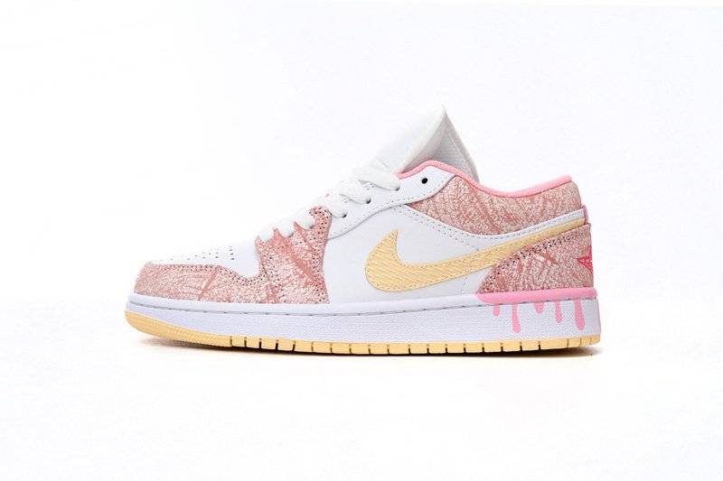 PKstockx Air Jordan 1 Low SE GS Paint Drip CW7104-60