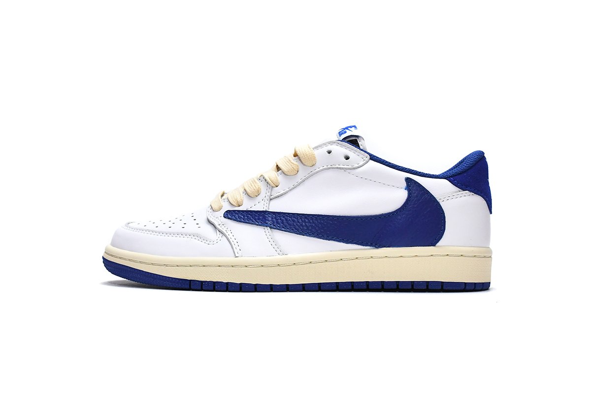 PK God Batch Travis Scott x Air Jordan 1 Low Blue Bottom Barb DM9868-218
