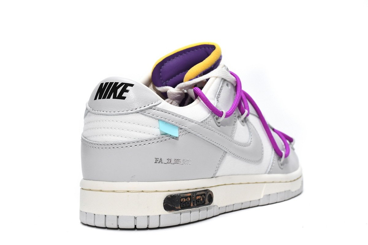 PK God Batch OFF WHITE x Nike Dunk SB Low The 50 NO.28 DM1602-111 - Image 2