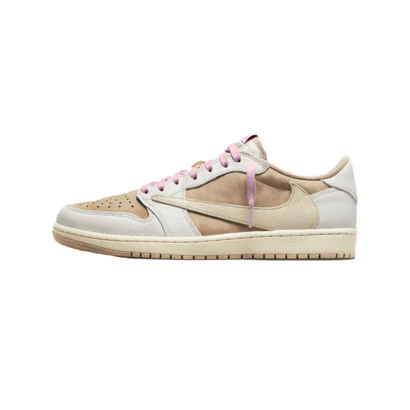PK God Batch Air Jordan 1 Low Travis Scott Sail Shy Pink DM7866-106