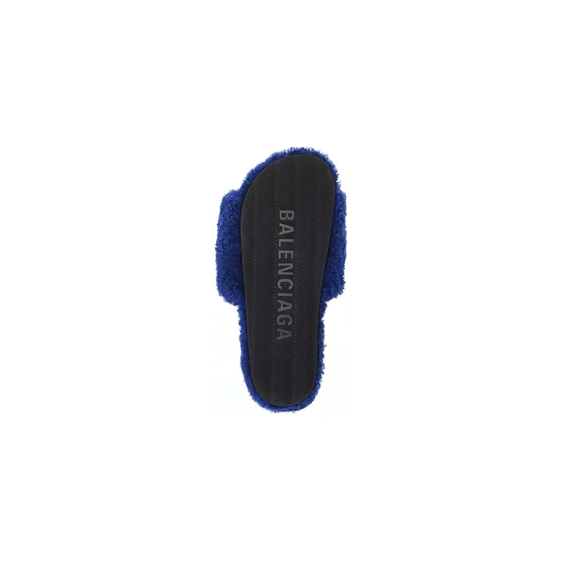 Balenciaga Furry Slide Blue - Image 5