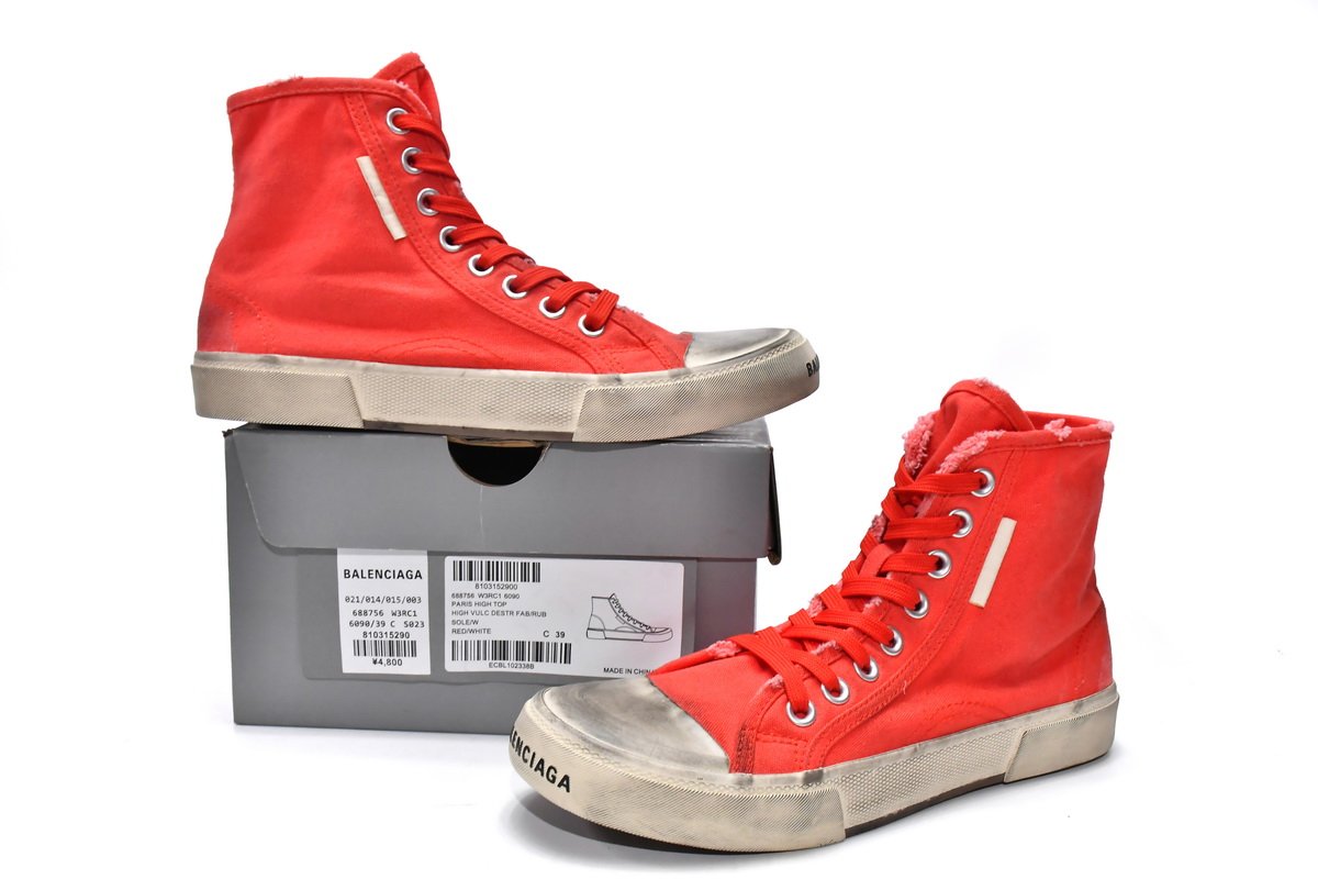 Balenciaga Paris High Top Red 688756W3RC16090 - Image 14