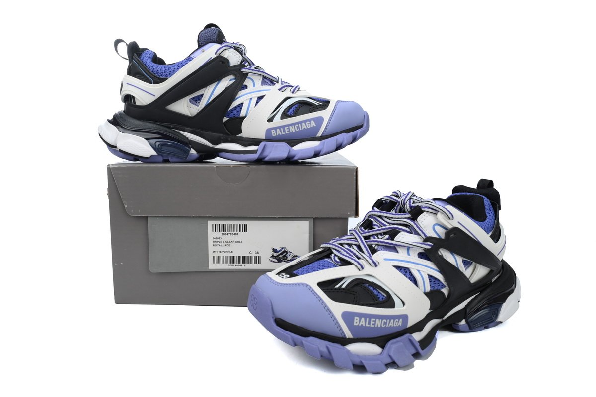 Balenciaga Track Sneaker White Black Purple - Image 10