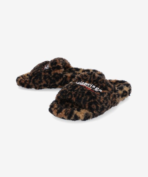 Balenciaga Furry Slides 'Leopard' - Image 5