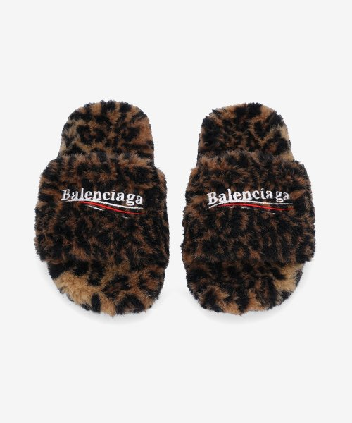 Balenciaga Furry Slides 'Leopard' - Image 4