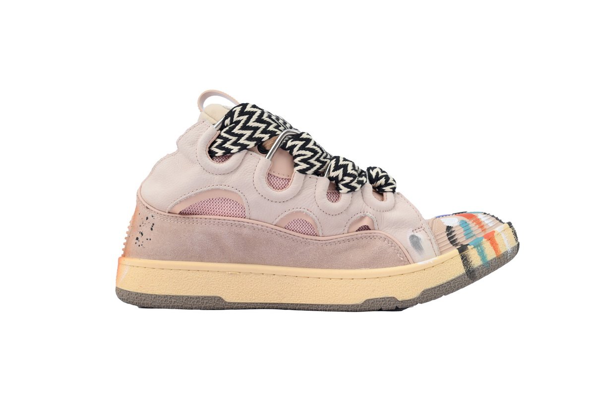 Gallery Dept. x Lanvin Curb Light Sneakers 'Paint Drip - Pale Pink' - Image 2