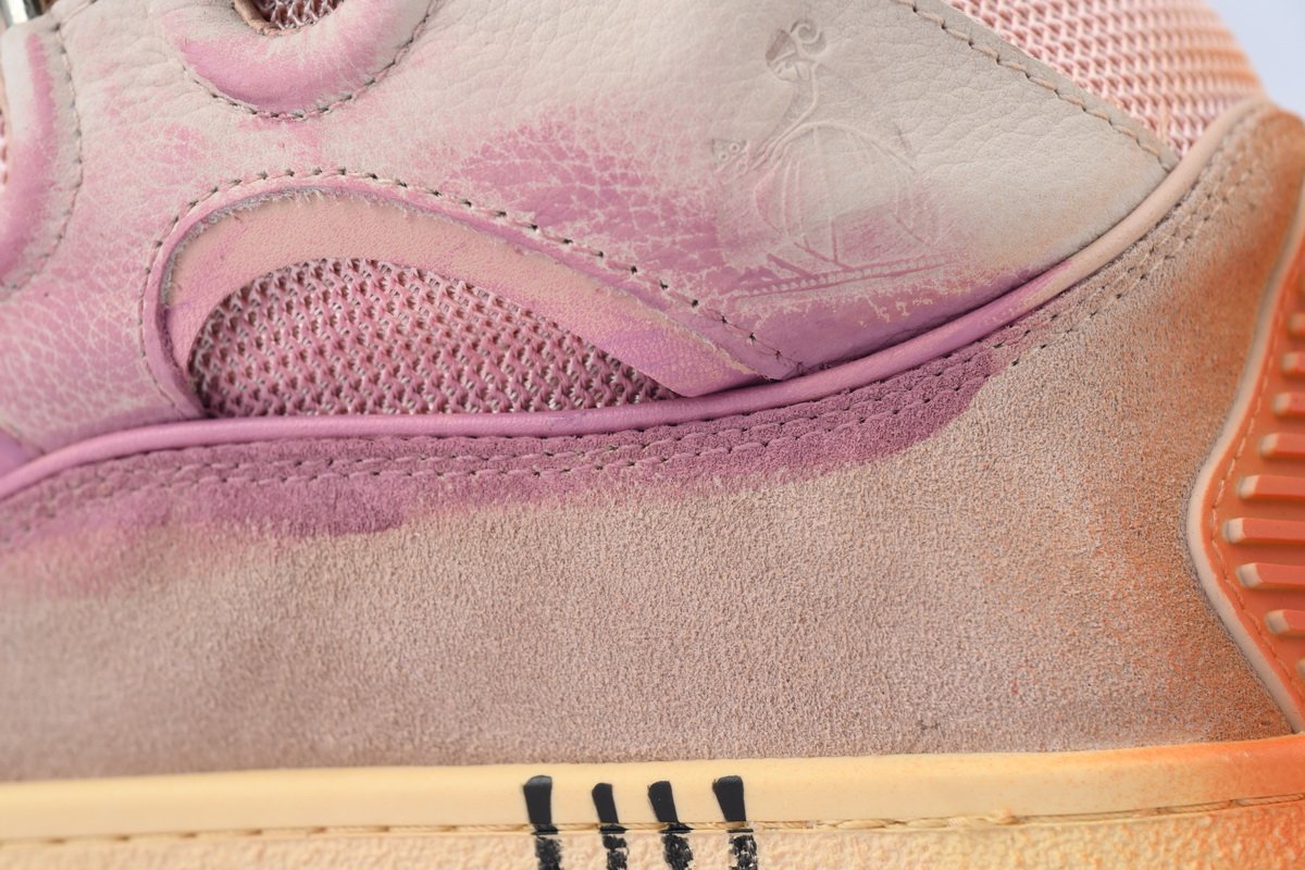 Gallery Dept. x Lanvin Curb Light Sneakers 'Paint Drip - Pale Pink' - Image 7