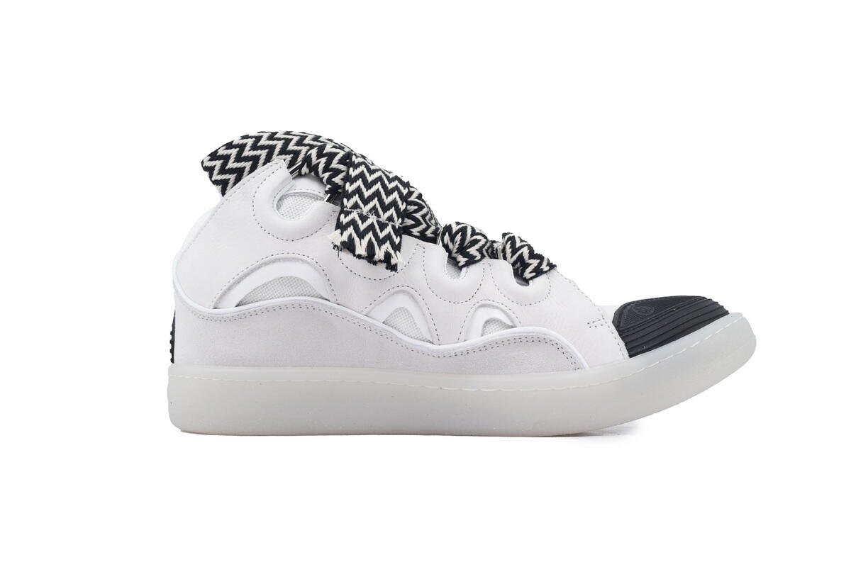 Lanvin Curb Sneakers White Black - Image 2