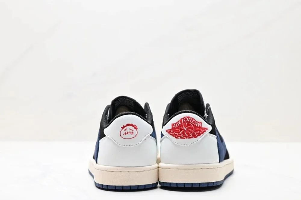 LJR Batch Travis Scott x Air Jordan 1 Low White black blue - Image 4