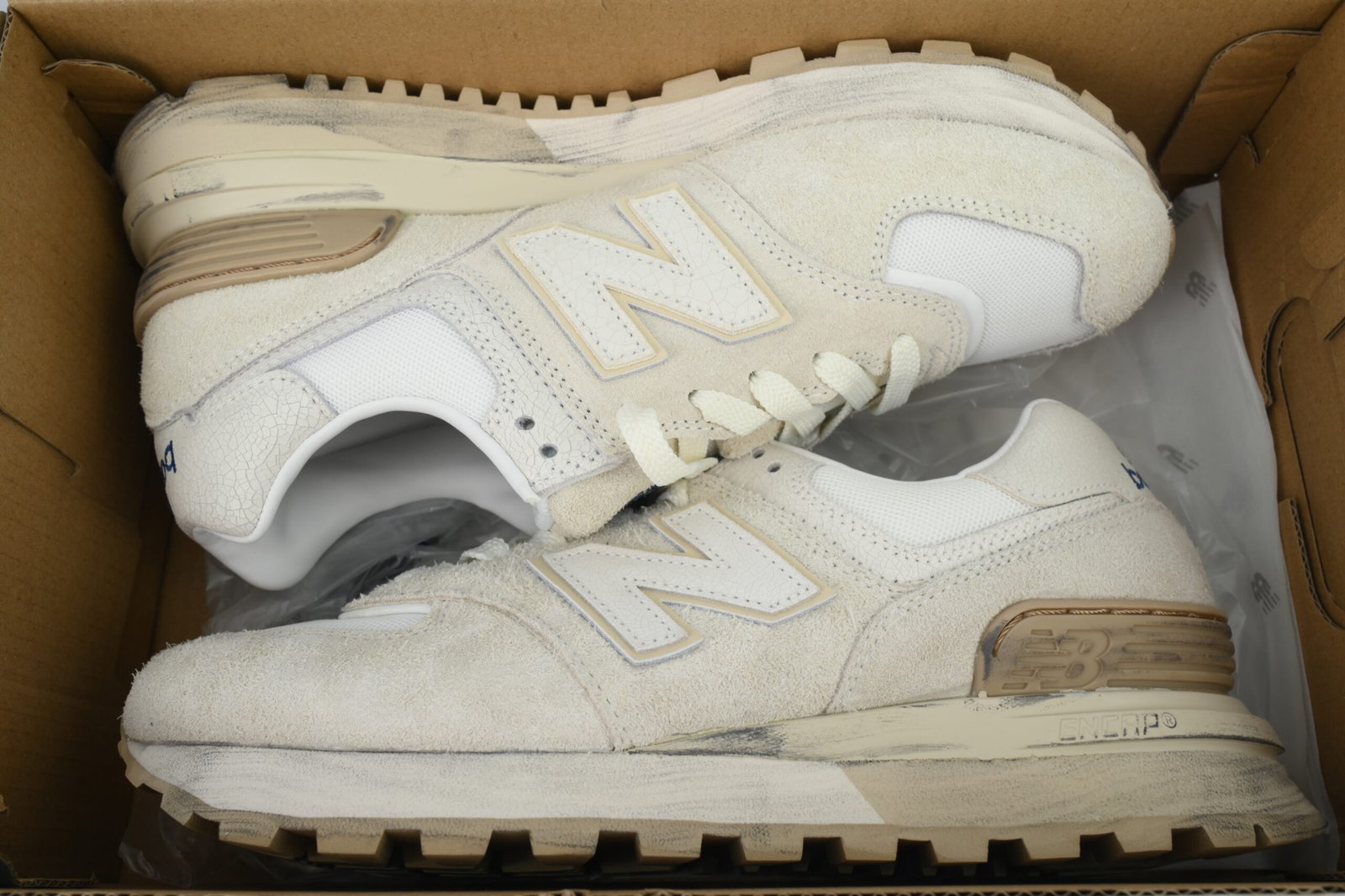 New Balance 574 Legacy 'Ash Cream Distressed' U574L-GRS - Image 4