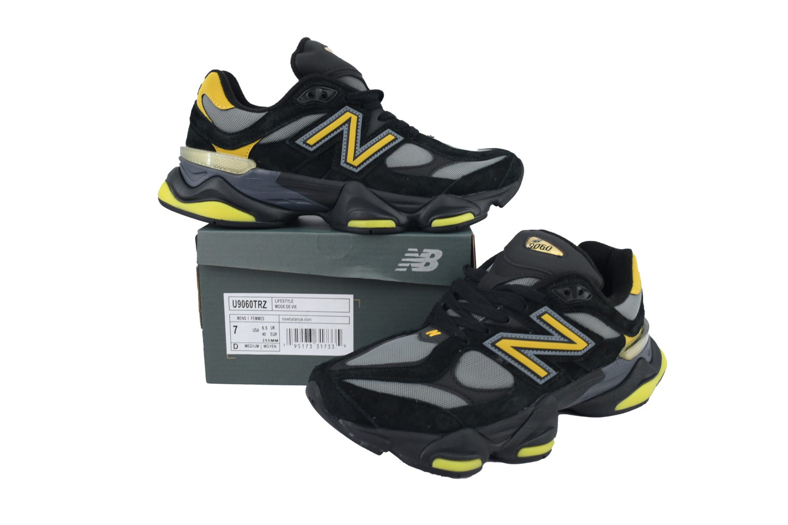 New Balance 9060 Black Yellow U9060TRZ - Image 4