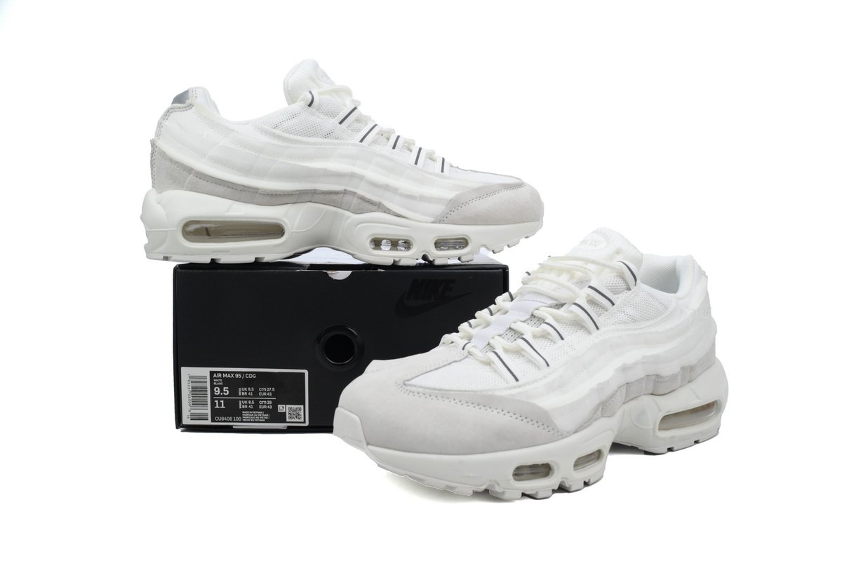 Nike Air Max 95 Comme des Garcons White CU8406-100 - Image 10