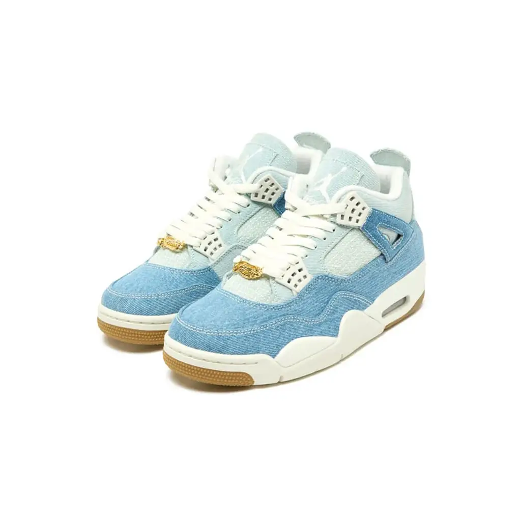 PK God Batch Air Jordan 4 Denim Worn Blue - Image 2