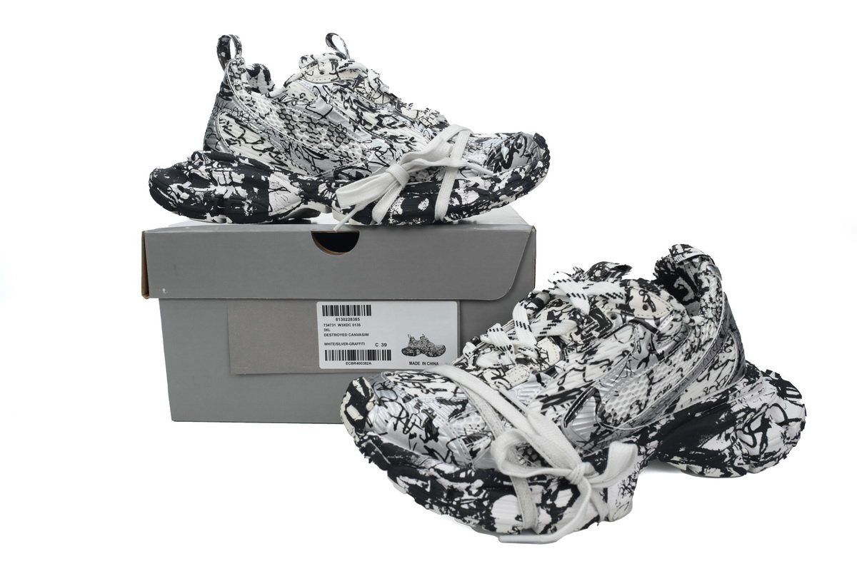 PK God Batch Balenciaga Luminous White Graffiti 734731 W3XDC 0135 - Image 3