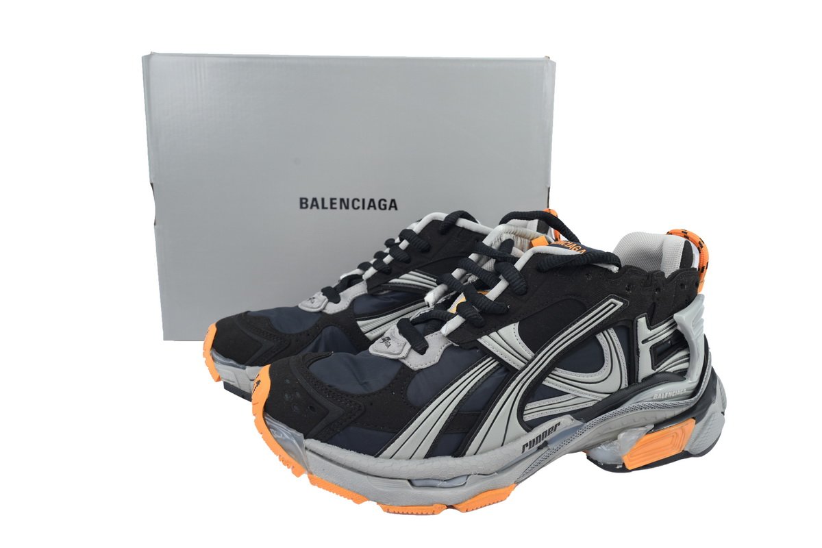 PK God Batch Balenciaga Runner Sneaker 'Black Fluo Orange' 772774 W3RNY 1878 - Image 12